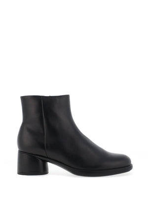 Ecco Womens Leather Sculpted Circular Heeled Boots, Black