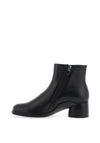Ecco Womens Leather Sculpted Circular Heeled Boots, Black