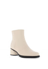Ecco Womens Leather Sculpted Circular Heeled Boots, Limestone