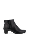 Ecco Womens Leather Sculpted Cone Heeled Boots, Black