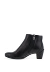 Ecco Womens Leather Sculpted Cone Heeled Boots, Black