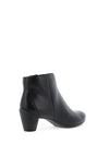Ecco Womens Leather Sculpted Cone Heeled Boots, Black