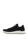Ecco Womens Exostride Leather Trainers, Black