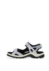 Ecco Womens Off Road Nubuck Hiking Sandal, Blue