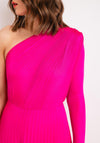 EDAS Jelsina One Shoulder Pleated Floor Length Dress, Fuchsia