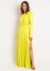 EDAS Jelsina One Shoulder Pleated Floor Length Dress, Lime