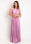 EDAS Josefine V- Back Pleated Floor Length Dress, Lilac