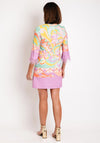 Edas Sameto Floral Feather Trim Pencil Dress, Multi-Coloured
