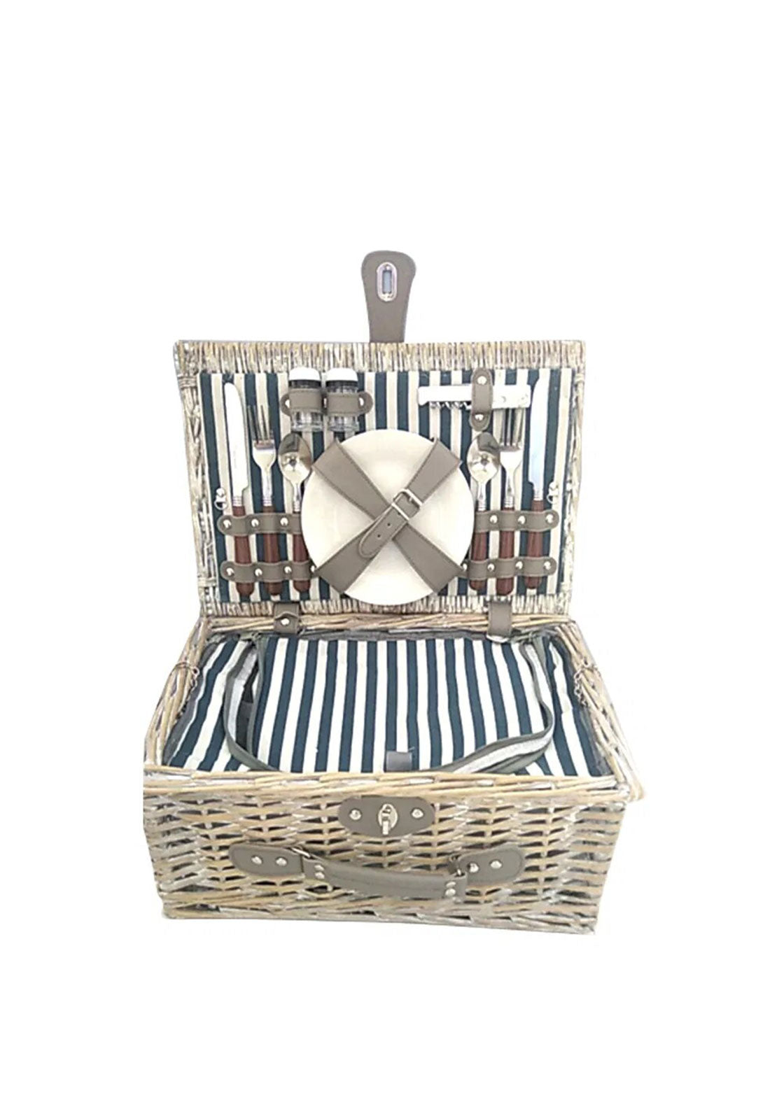 The Home Studio 2 Person Traditional Picnic Hamper, Blue