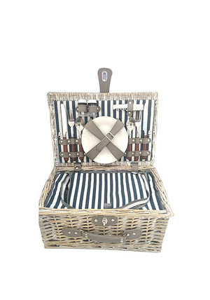 The Home Studio 2 Person Traditional Picnic Hamper, Blue