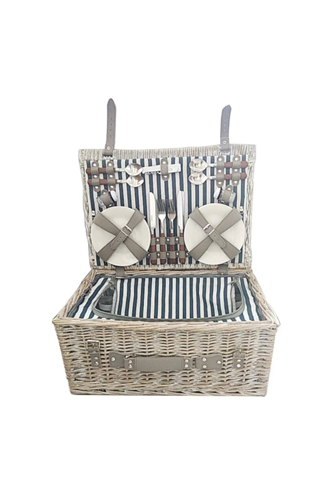 The Home Studio 4 Person Traditional Picnic Hamper, Blue
