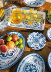 The Home Studio Blues Patterned Dessert Plate, Blue