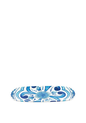 The Home Studio Blues Patterned Long Platter, Blue