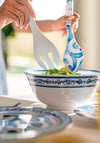 The Home Studio Blues Patterned 30cm Salad Bowl, Blue