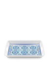 The Home Studio Blues Patterned Large Tray, Blue