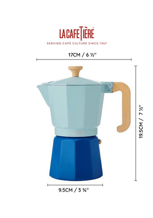 The Home Studio La Cafetiere 6 Cup Espresso Maker, Blue