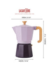 The Home Studio La Cafetiere 6 Cup Espresso Maker, Purple