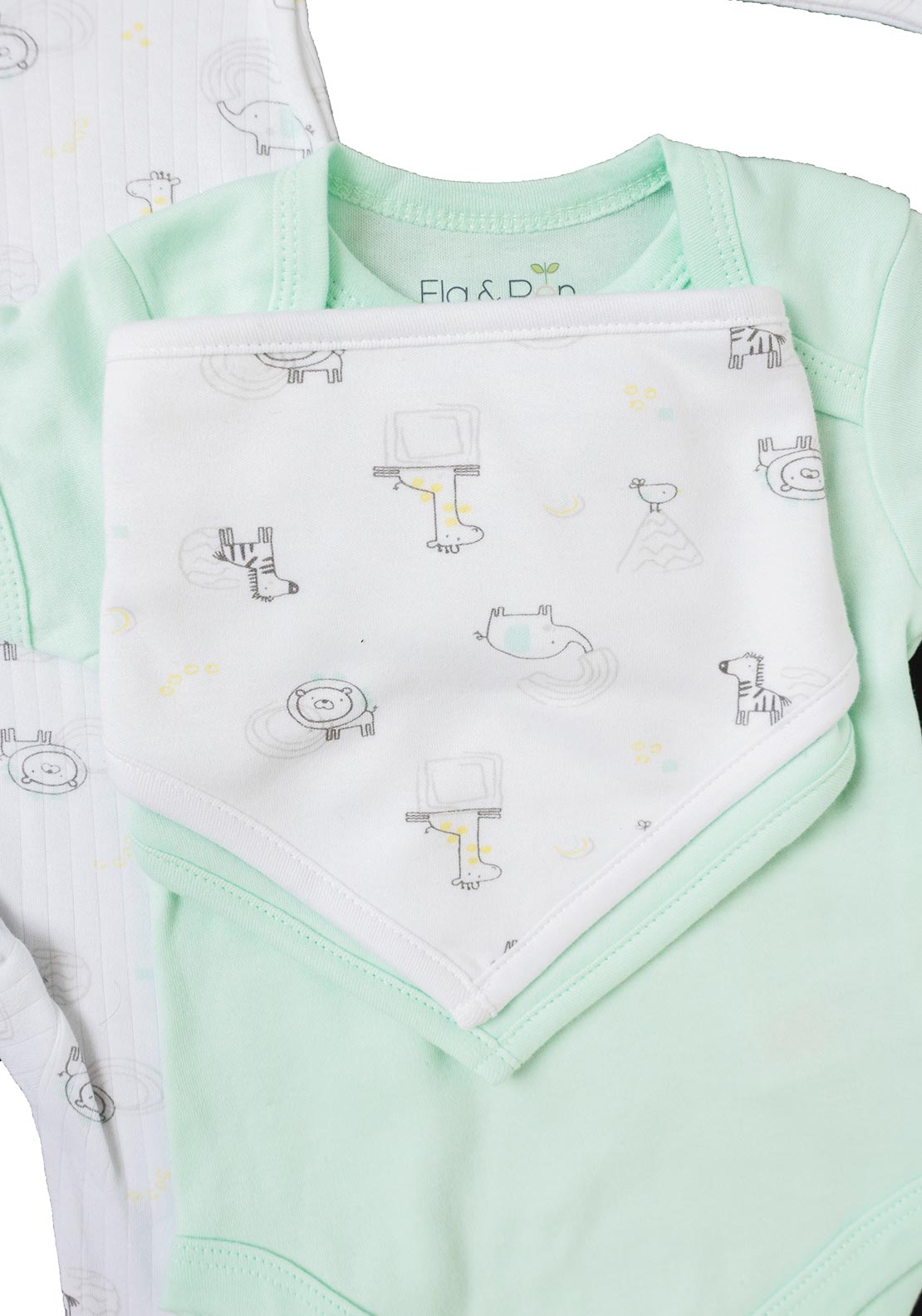 Ela and Ren Baby Boy 5 Piece Set, Green