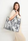 Elie Beaumont Serendipity Cotton Quilted Tote, Black & White