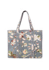 Elie Beaumont Serendipity Cotton Quilted Tote, Grey Meadow
