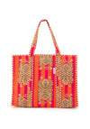 Elie Beaumont Serendipity Cotton Quilted Tote, Orange