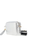 Elie Beaumont Metallic Leather Crossbody Bag, Silver