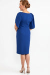 Ella Boo Oversize Tulip Sleeve Pencil Midi Dress UK Size 10, Blue