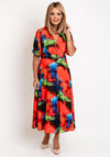 Ella Boo Watercolour Inspired Midi Dress, Multi