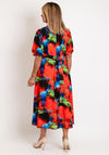 Ella Boo Watercolour Inspired Midi Dress, Multi