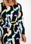Ella Boo Abstract Print Midi Dress, Black Multi