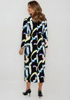 Ella Boo Abstract Print Midi Dress, Black Multi