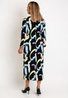 Ella Boo Abstract Print Midi Dress, Black Multi