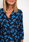 Ella Boo Leopard Print A-Line Midi Dress, Navy Multi