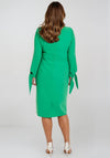 Ella Boo Tie Cuff Pencil Midi Dress, Amber Green