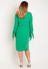 Ella Boo Tie Cuff Pencil Midi Dress, Amber Green