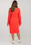 Ella Boo Tie Cuff Pencil Midi Dress, Red