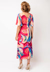 Ella Boo Blurred Print Fit and Flare Dress, Pink