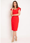 Ella Boo Sweetheart Neck Pencil Dress, Red