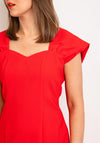 Ella Boo Sweetheart Neck Pencil Dress, Red