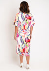 Ella Boo Twisted Bodice Detail Print Midi Dress, Multi