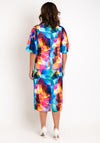Ella Boo Twisted Bodice Detail Vibrant Print Midi Dress, Multi