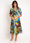 Ella Boo Vibrant Print A-Line Midi Dress, Multi