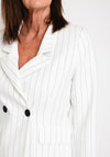 Ella Boo Pinstripe Blazer, White