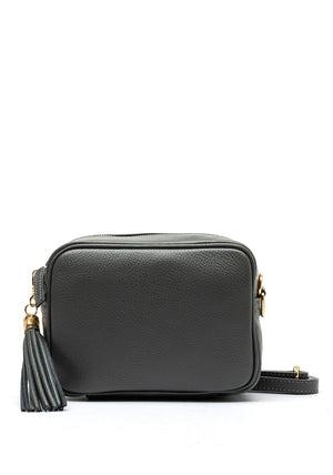 Elie Beaumont Stripe Strap Crossbody Bag, Dark Grey