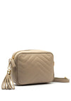 Elie Beaumont Tassel Keyring Crossbody Bag, Beige