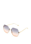 Elie Beaumont Oversized Ombre Sunglasses, Gold