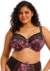Elomi Morgan Stretch Banded Floral Bra, Black