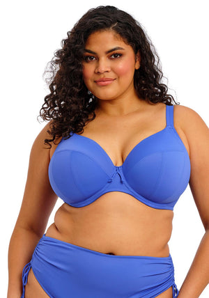 Elomi Plain Sailing Plunge Bikini Top, Blue