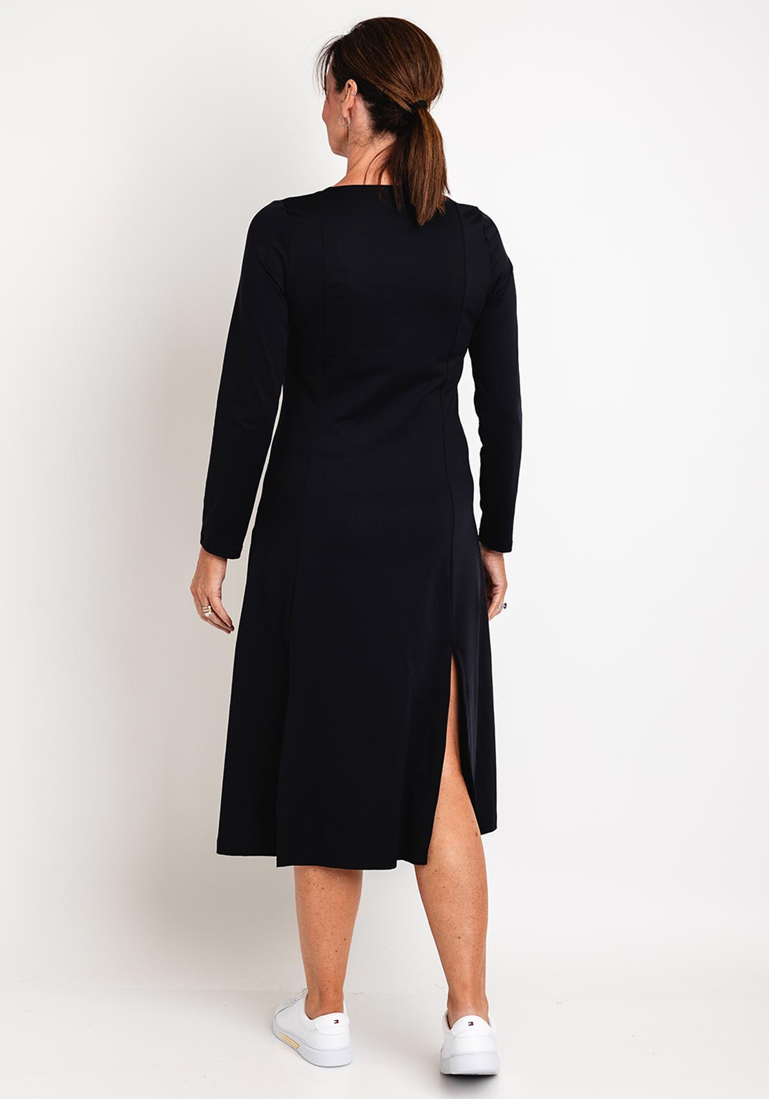 Elsewhere Colorado Split Hem Midi Dress, Black - McElhinneys