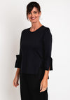 Elsewhere Alexandria Split Sleeve Top, Black